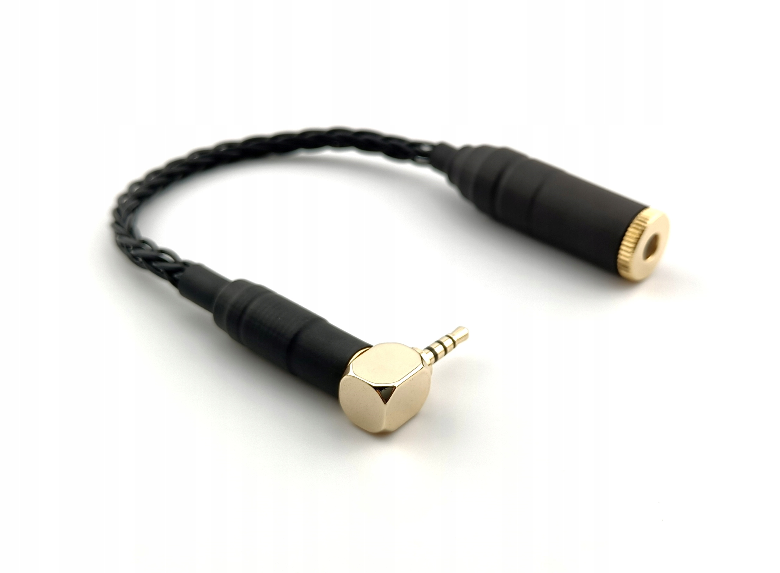 Vyvážený Adaptér 4,4 mm jack konektor 2,5 mm úhlový konektor, měď 6N Occ