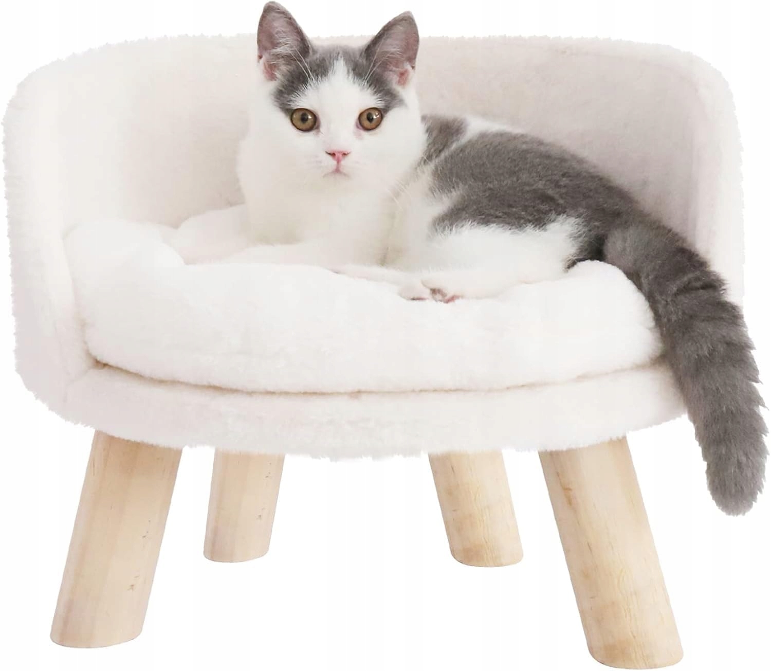 Sofa Dla Kota Psa – Podwyższone Legowisko Skandynawskie, Średnica 40 CM