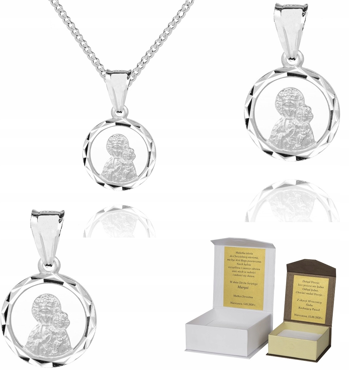 925 Stříbrný řetízek medailonek Dedikace 60 cm P3M40