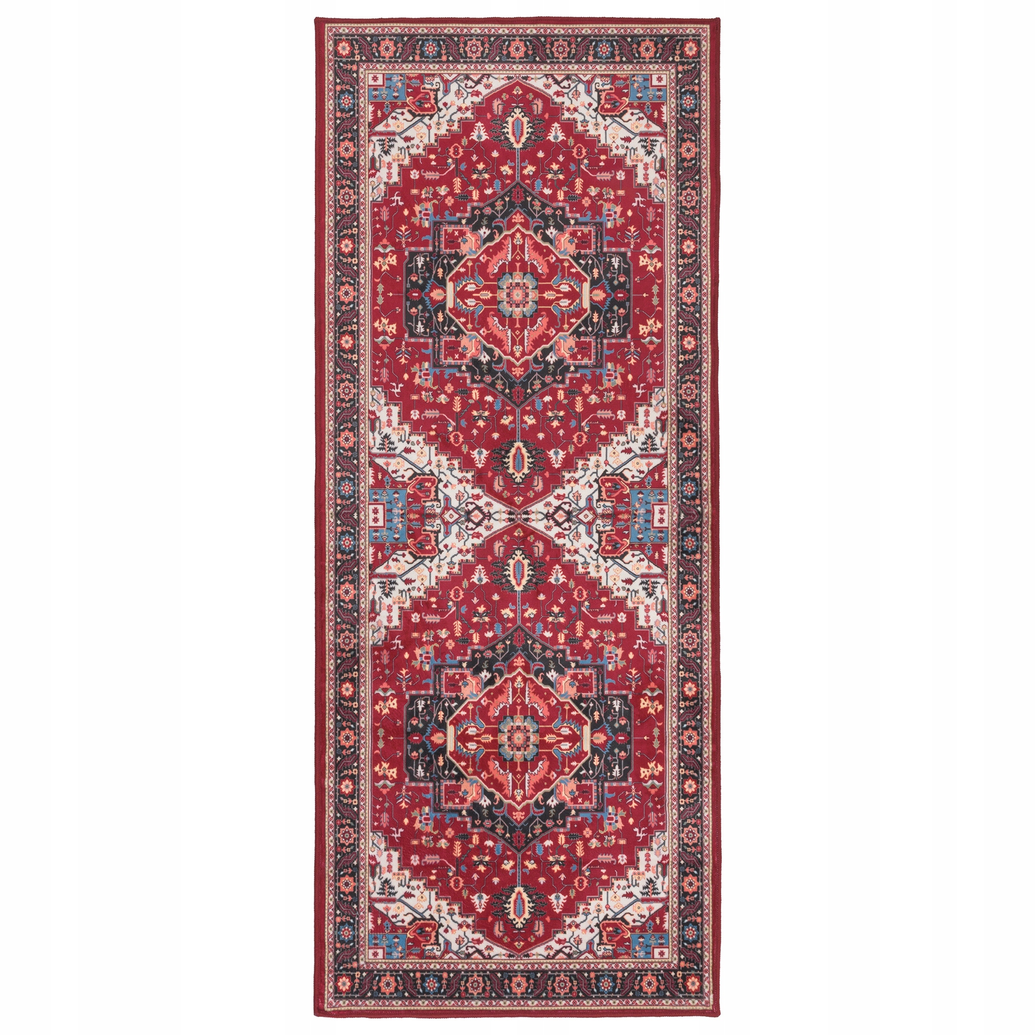 Koberec Běhoun Červený Klasický Protiskluzový 80x300 Dlouhý Elegantní Pro Praní