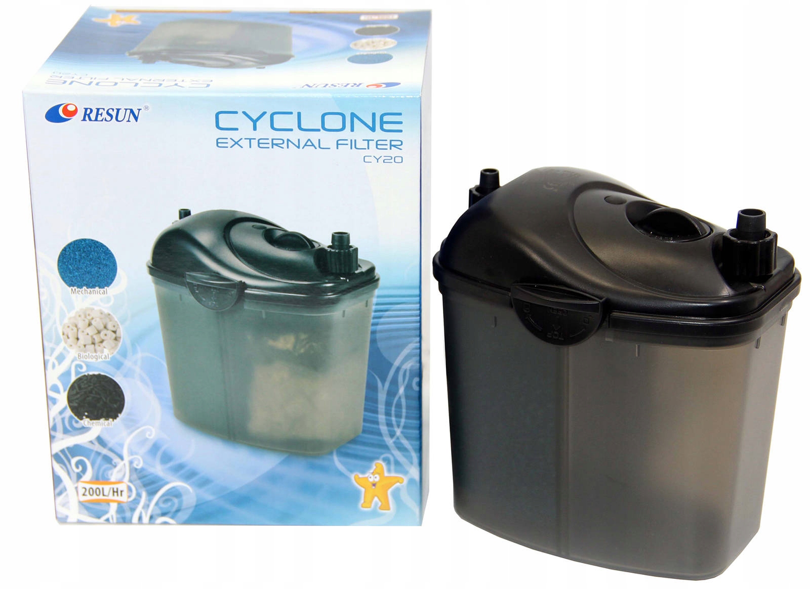 

Resun Filtr Zewnętrzny CY20 3W Akwarium Do 60L