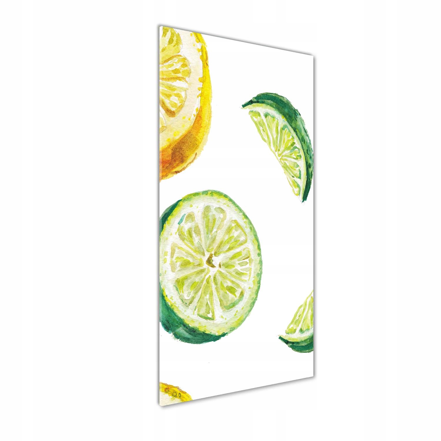 

Foto obraz na szkle Limonki i cytryny 50x125 cm
