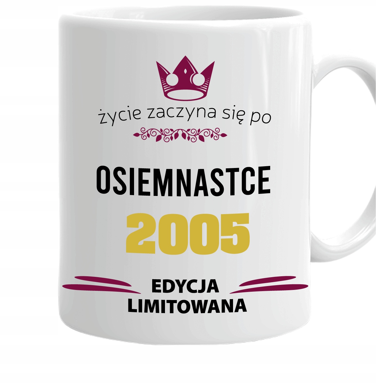 

Kubek na 18-te Urodziny 18 Lat