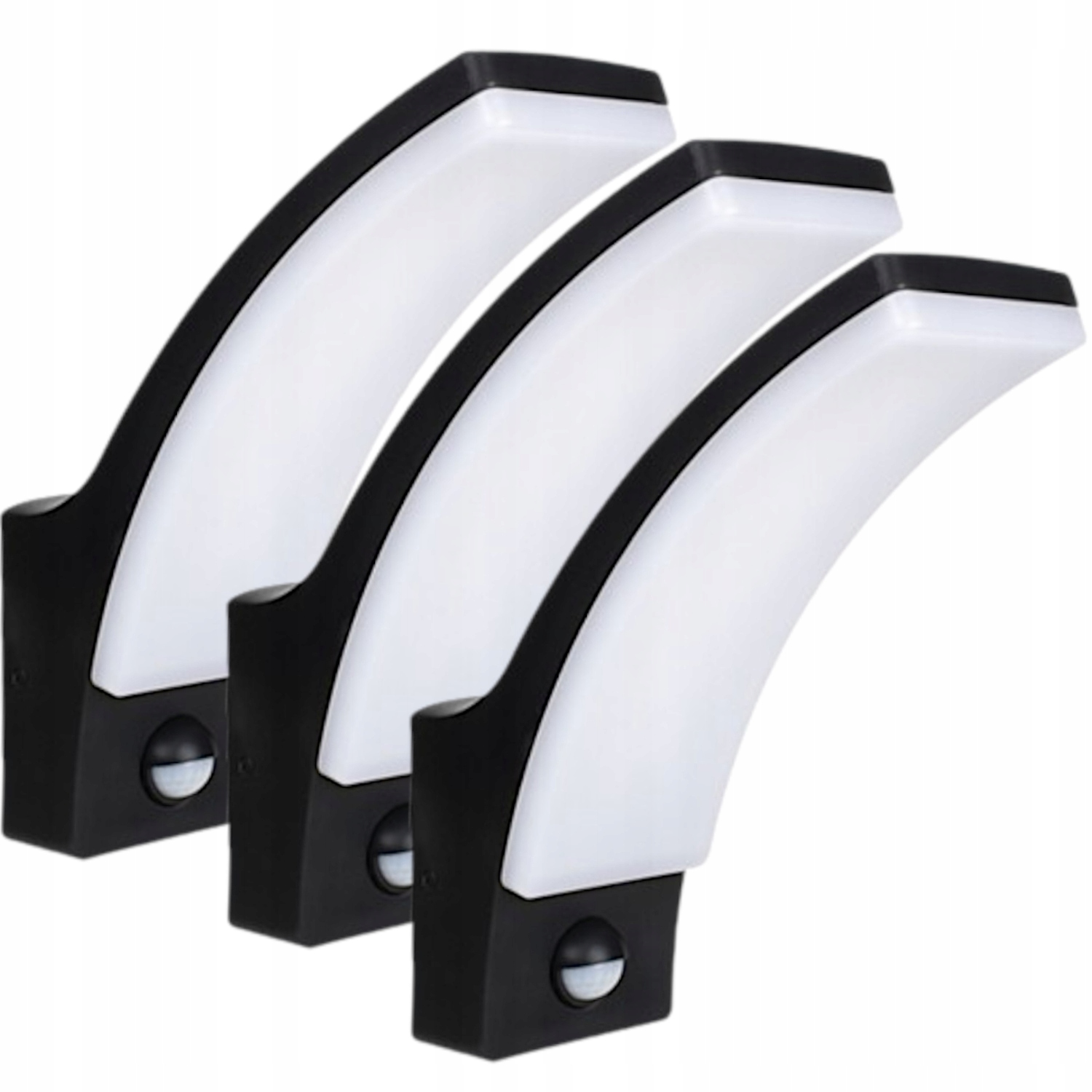 3x Led fasádní lampa Venkovní nástěnné svítidlo se senzorem pohybu soumraku