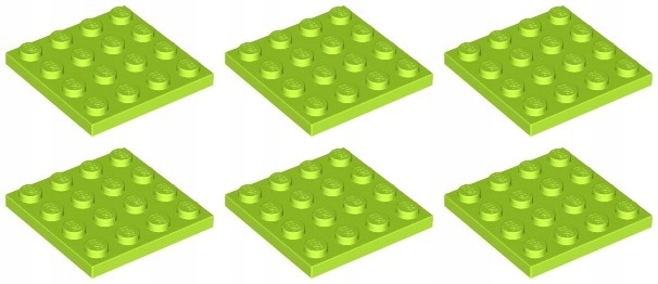 

Lego 3031 Płytka 4x4 lime (12g) 6 szt.