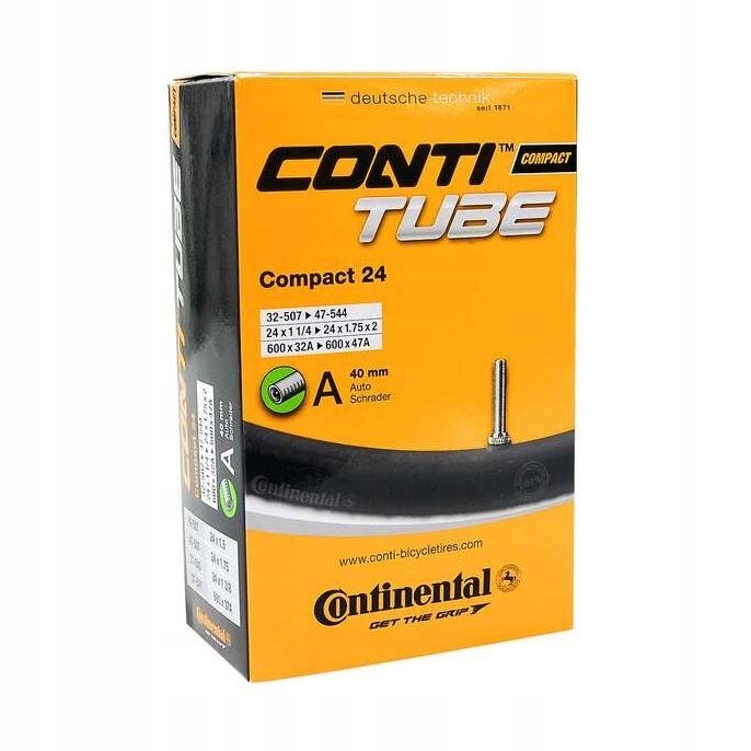 Dętka Continental Compact 24 Auto 40mm 24 x 1,75 " CO0181291 2 sztuki