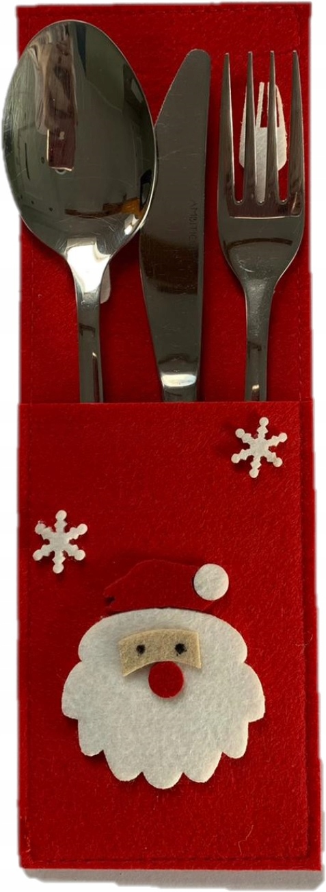 ŚWIĄTECZNE ETUI POKROWIEC NA SZTUĆCE MIKOŁAJ