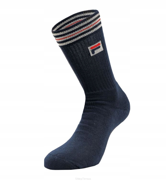 Skarpety tenisowe Fila Heritage Sport 1P granatowe 39/42