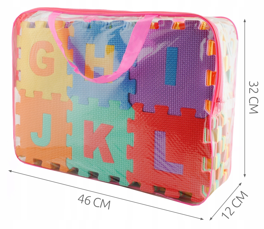 DUŻE PUZZLE PIANKOWE MATA PIANKOWA CYF* LIT* 72el Liczba elementów 72