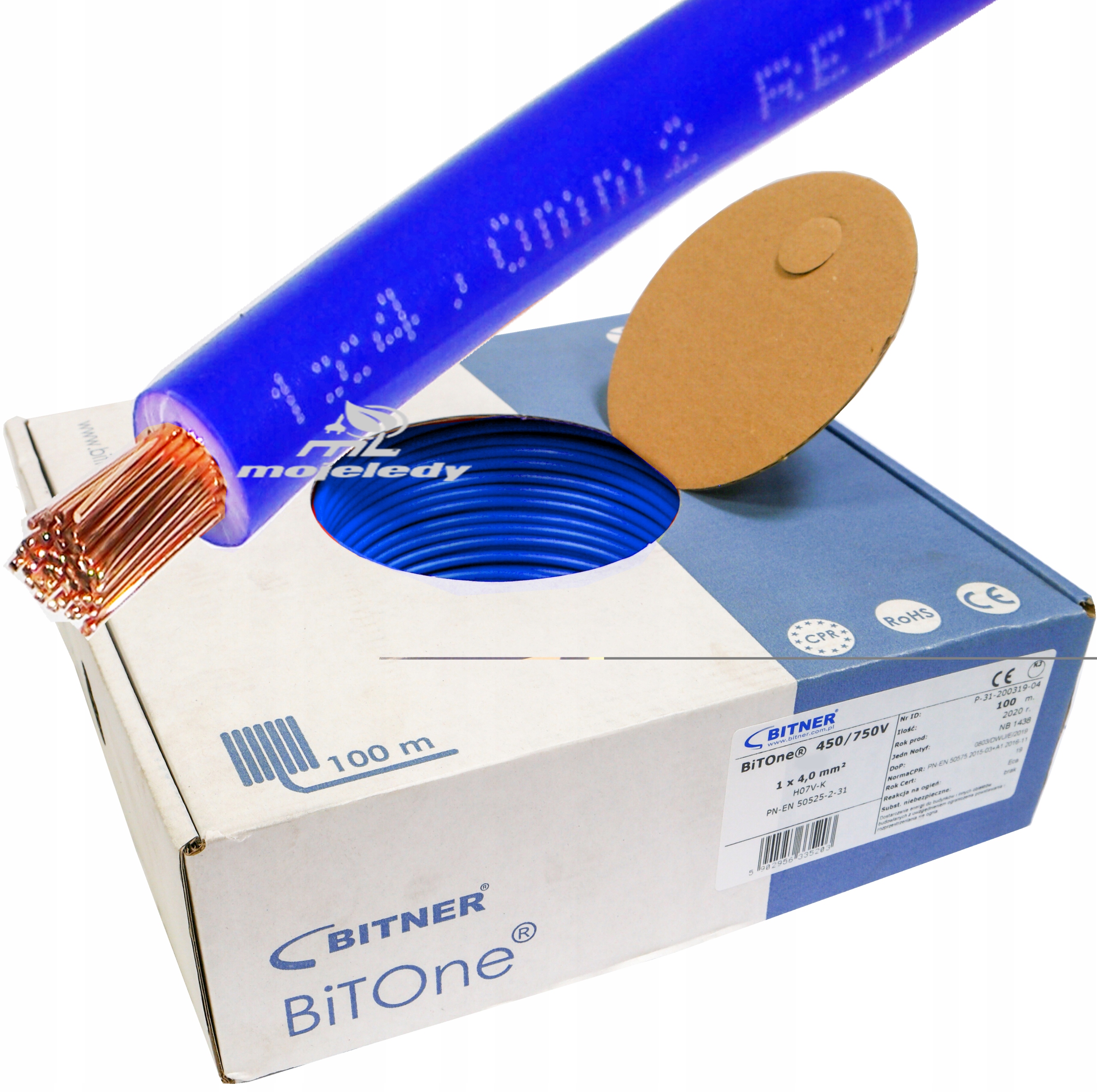 Kábel Lgy 4 Blue Bitone medený Cu 1x4 100 m