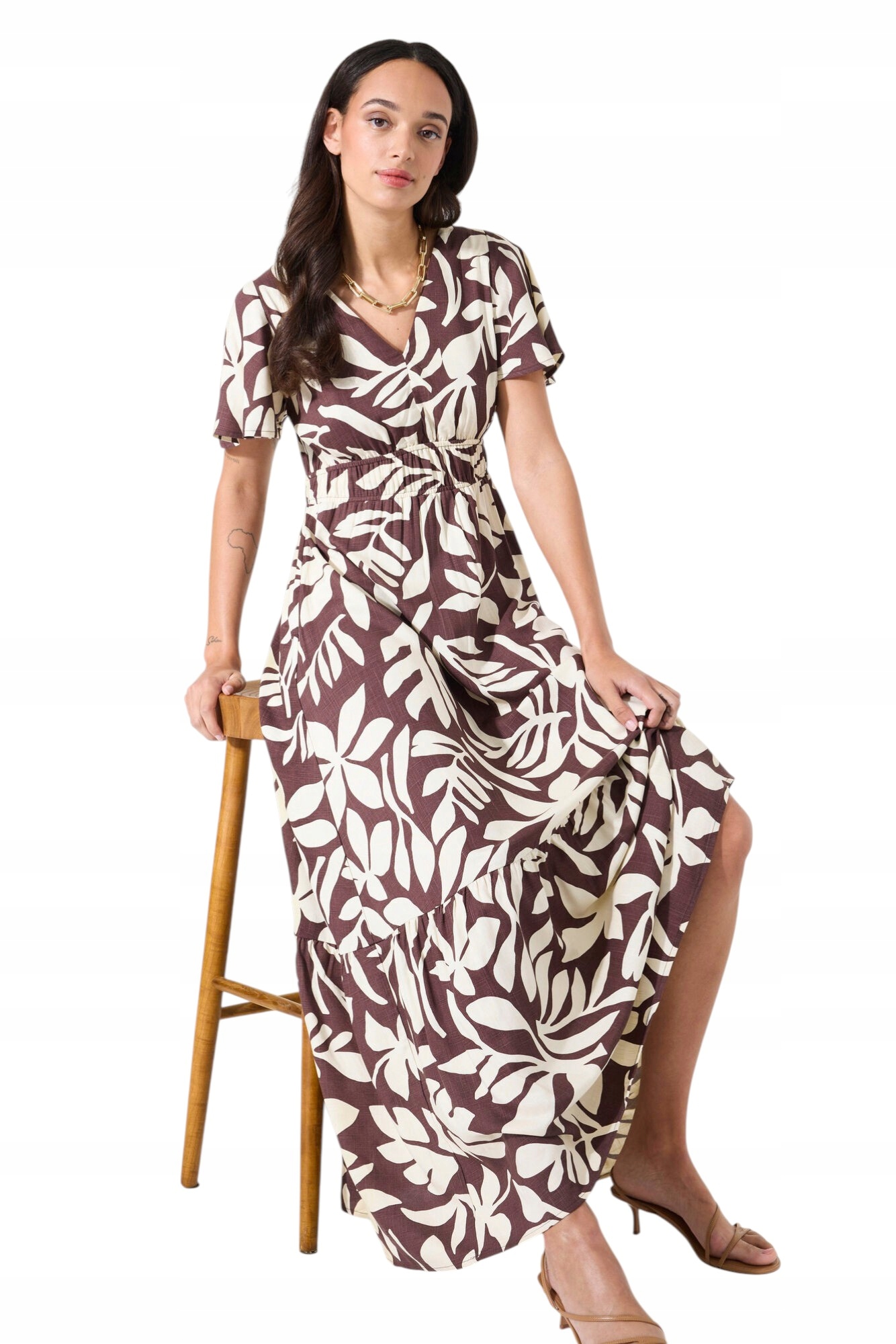 Stylové Šaty Lehké Dámské Šaty S Potiskem Maxi Garcia M