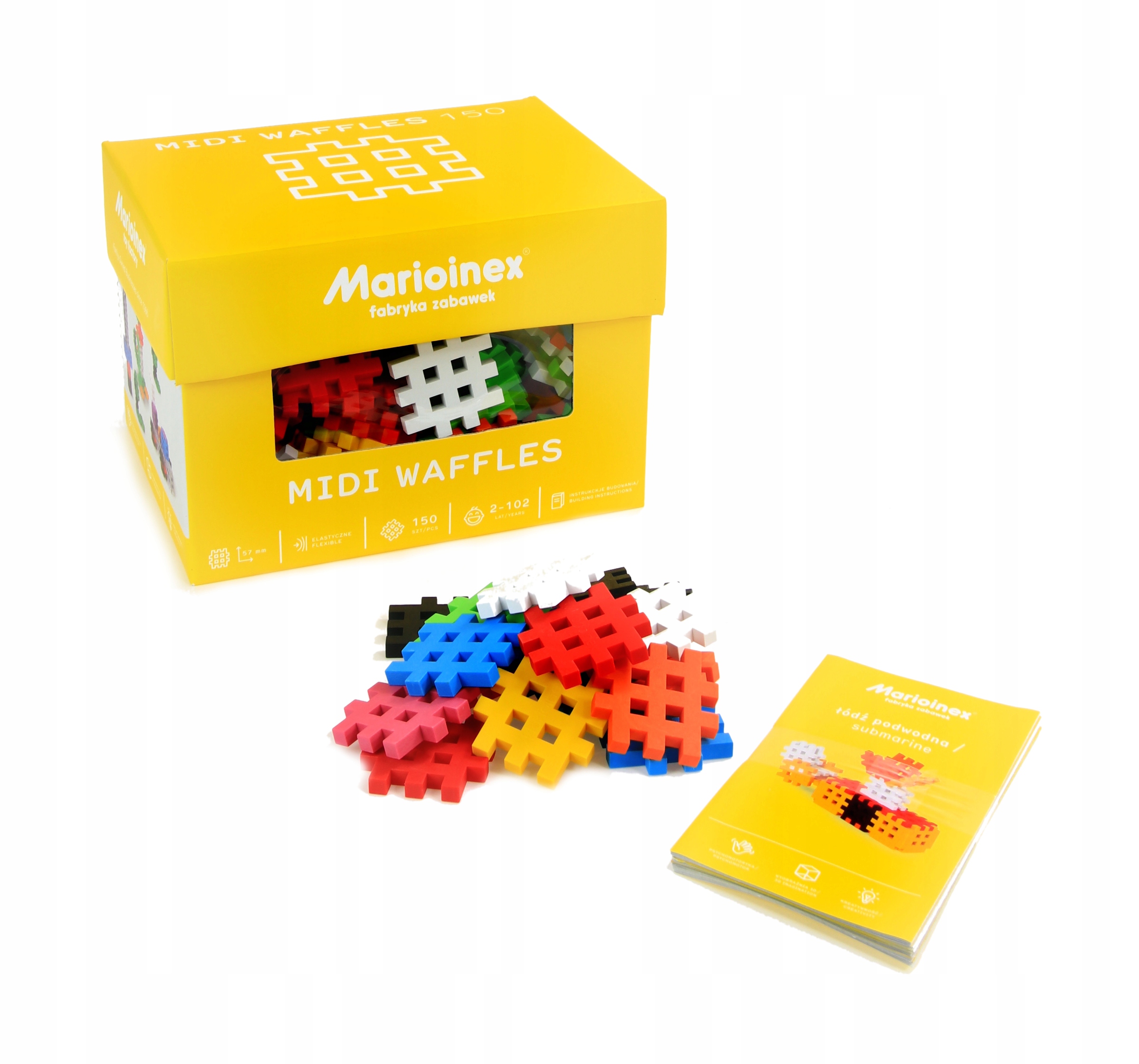 

Marioinex Miękkie Klocki MIDI Waffle Wafle 150 el.