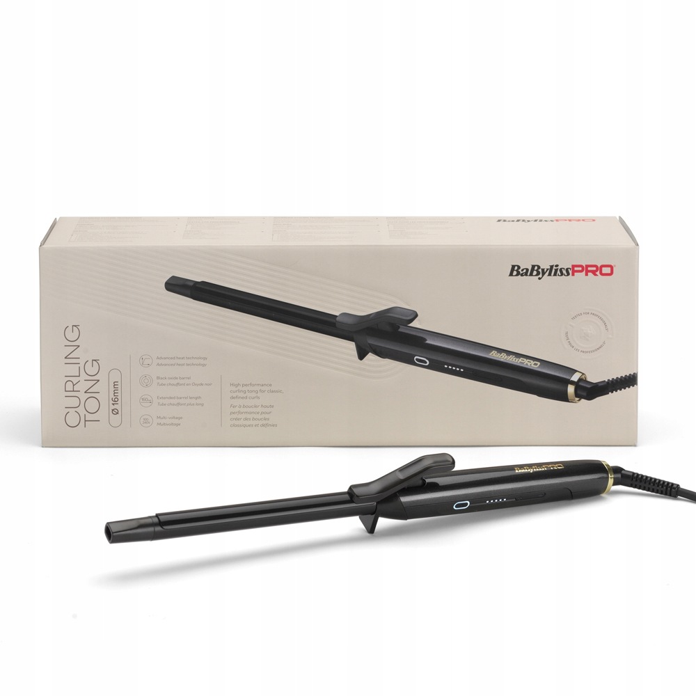 BaByliss Pro Keramická kulma na vlasy Ceramic Black Oxide BAB2491E Hp, 16 mm