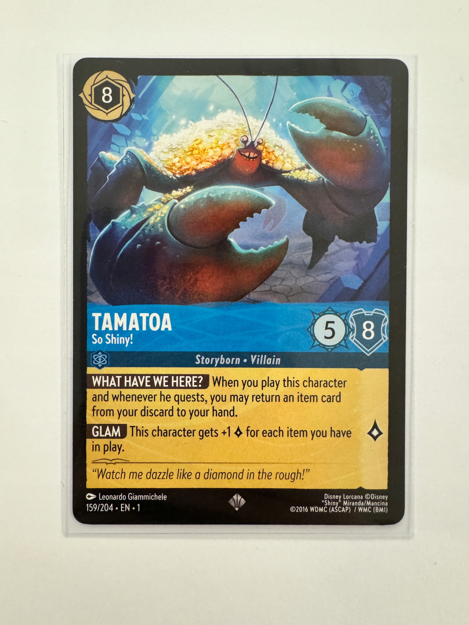 Disney Lorcana 1TFC #159 Tamatoa - So Shiny!