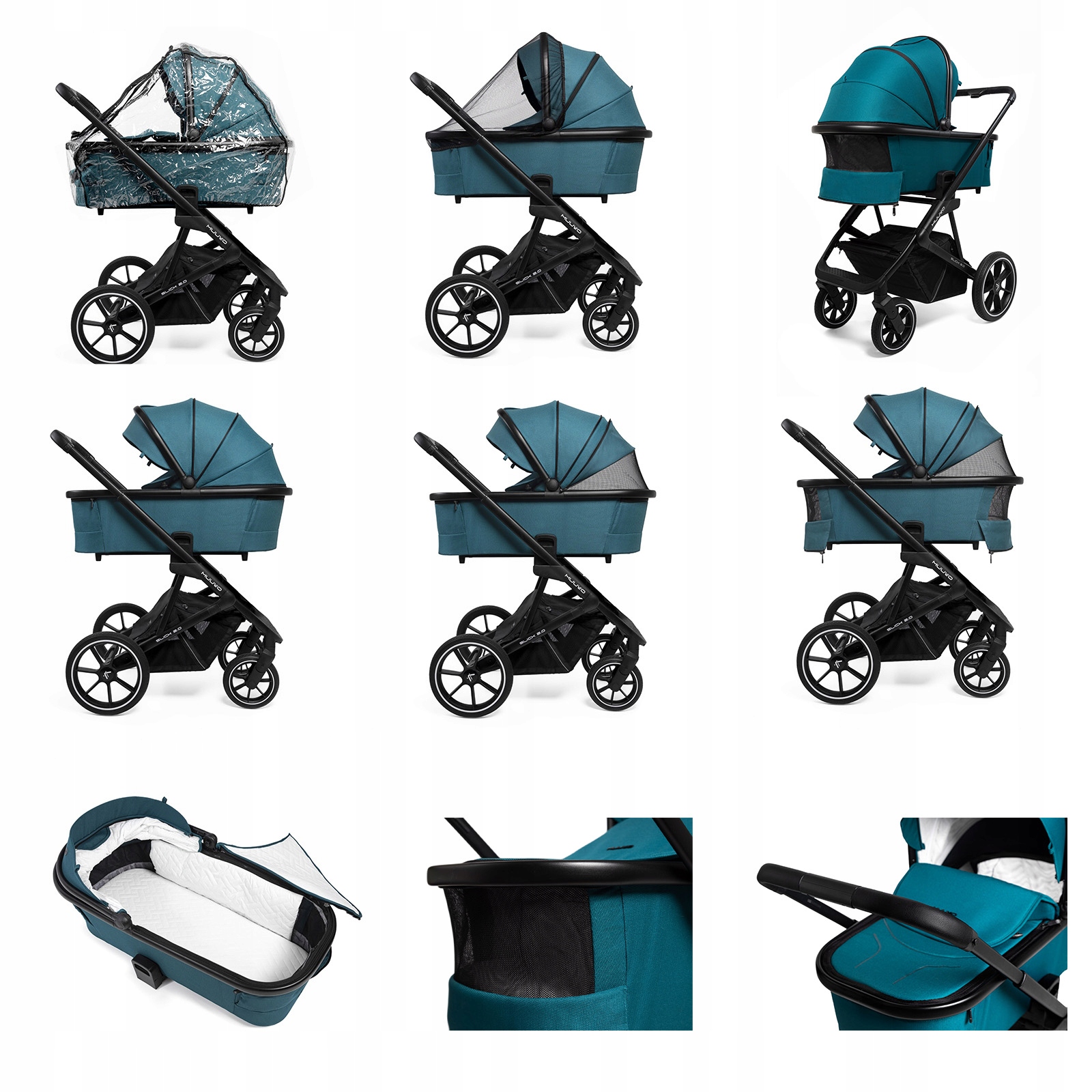 MUUVO SLICK 2.0 WÓZEK 2w1 SPACERÓWKA DO 22KG +GONDOLA TORBA AKCESORIA IRON Model Slick 2.0