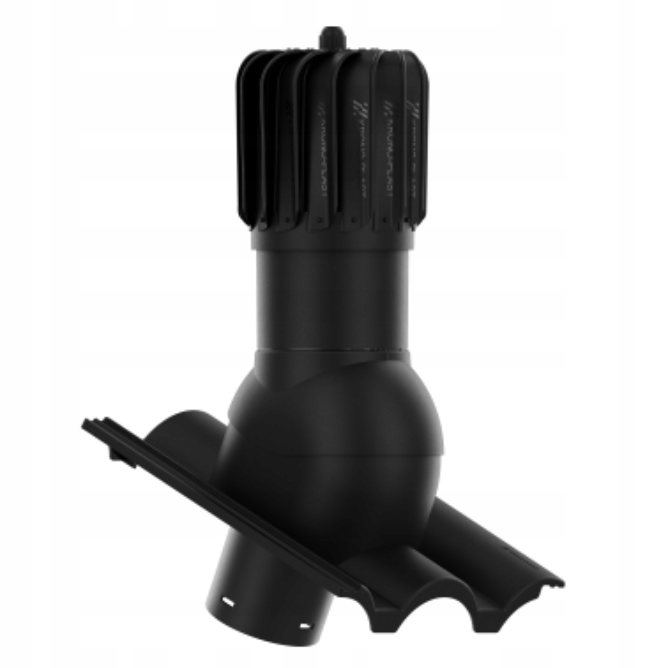 Větrací komín Otočný podlouhlý fi150 Braas Řecký Černý