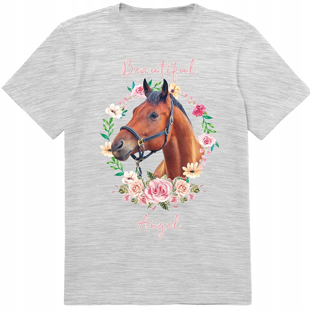 T-SHIRT KOSZULKA KONIE 140 146 JAKOŚĆ JAKOŚĆ