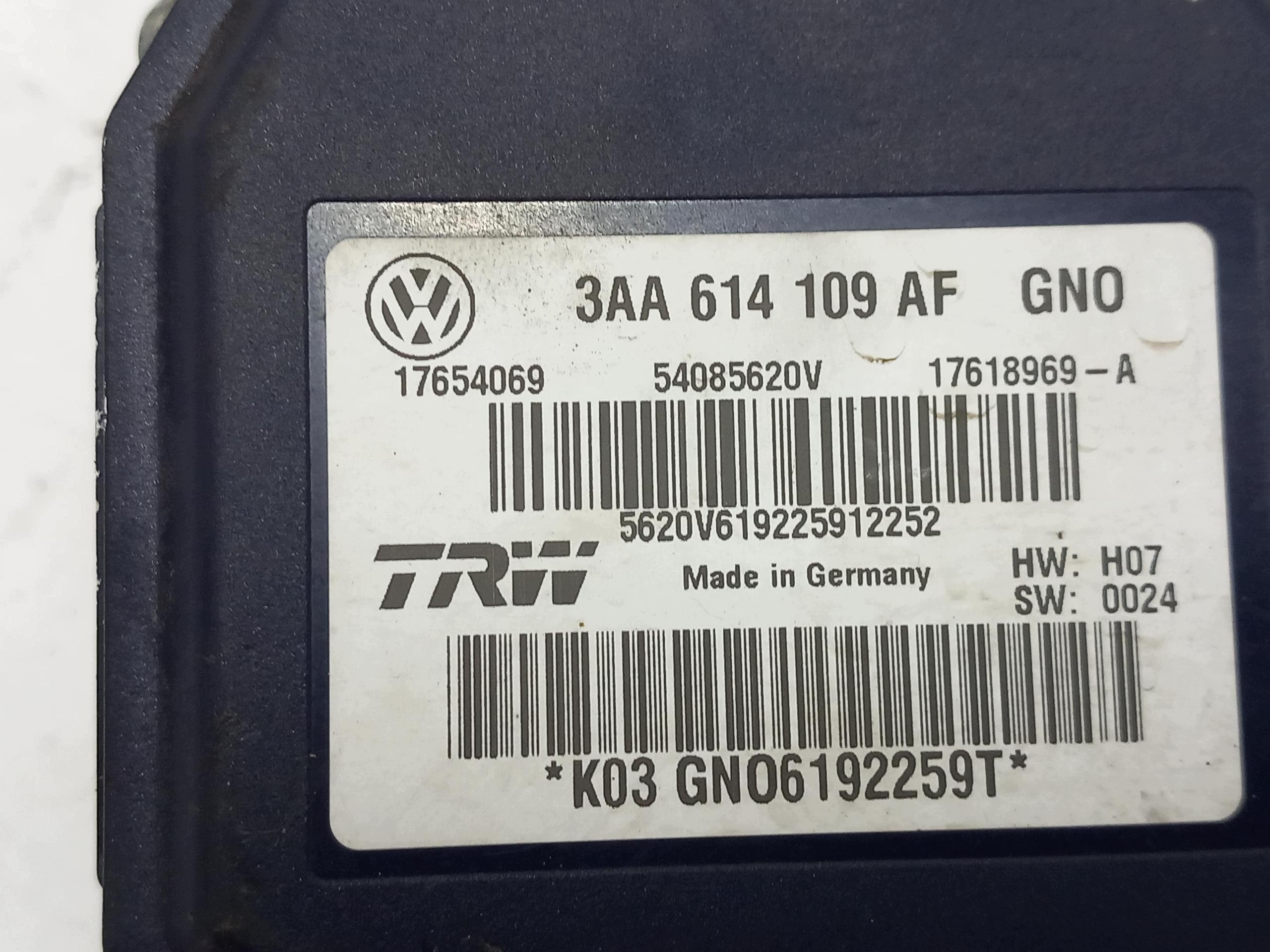 VW PASSAT B7 CC pump ABS ESP control unit AGREGAT 3AA614109AF OEM
