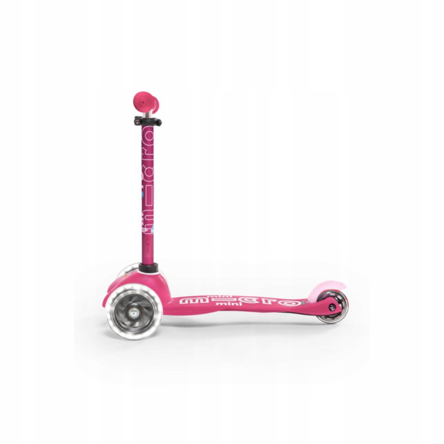 HULAJNOGA MINI MICRO DELUXE Trójkołowa LED różowa Hamulec tak