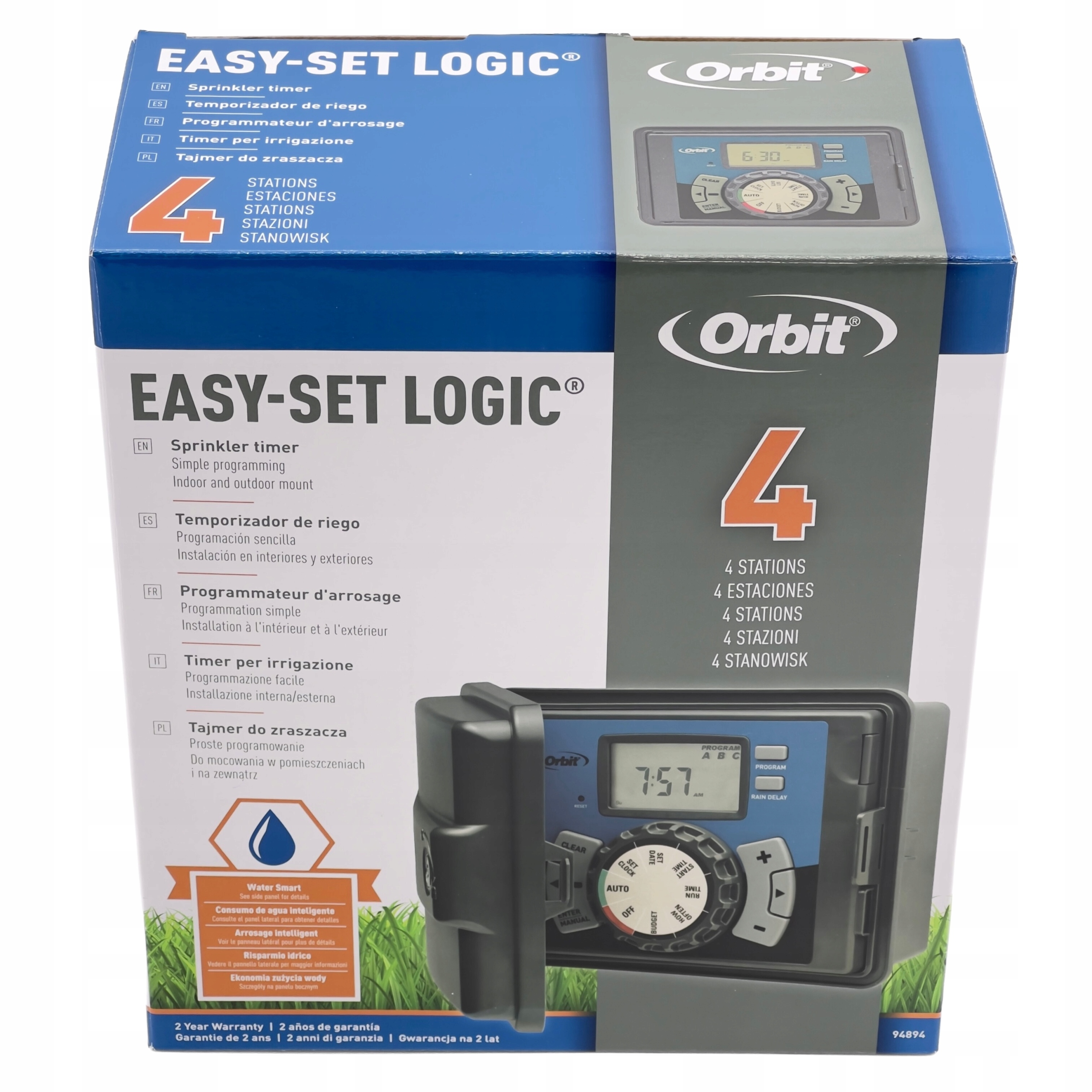Sterownik Orbit Easy-Set Logic 4 sekcje zewnętrzny Prosty w obsłudze