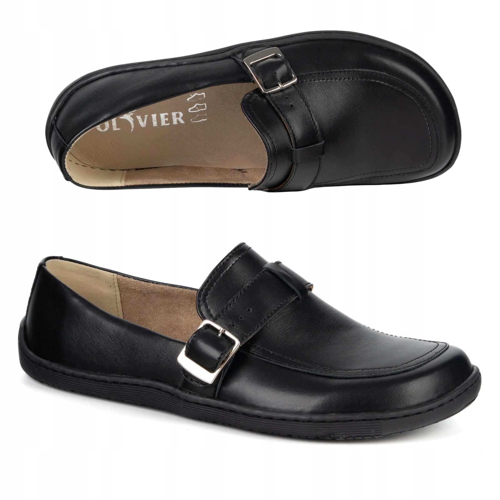 Dámské kožené barefootové mokasíny Anna černé 40