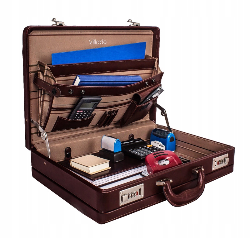 NESESER TECZKA AKTÓWKA DYPLOMATKA brązowa skórzana Kod producenta 50-586C