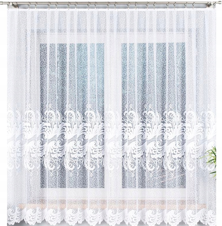 Iwona vzor 049312 vel 500x180cm žakárová záclona , rovná (s lemem)