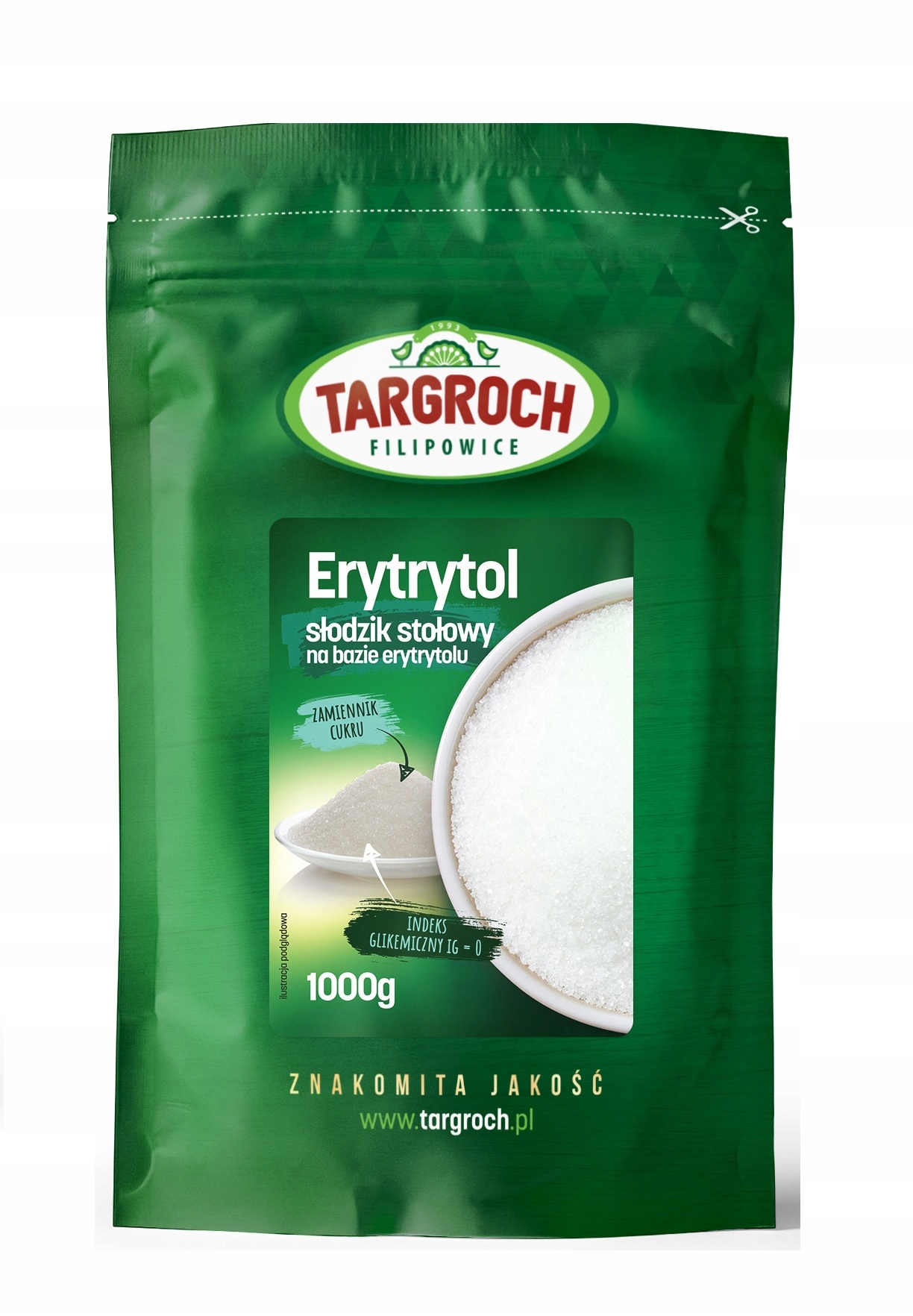 Targroch Erytrytol 1kg SŁODZIK CUKIER ERYTROL 1000g