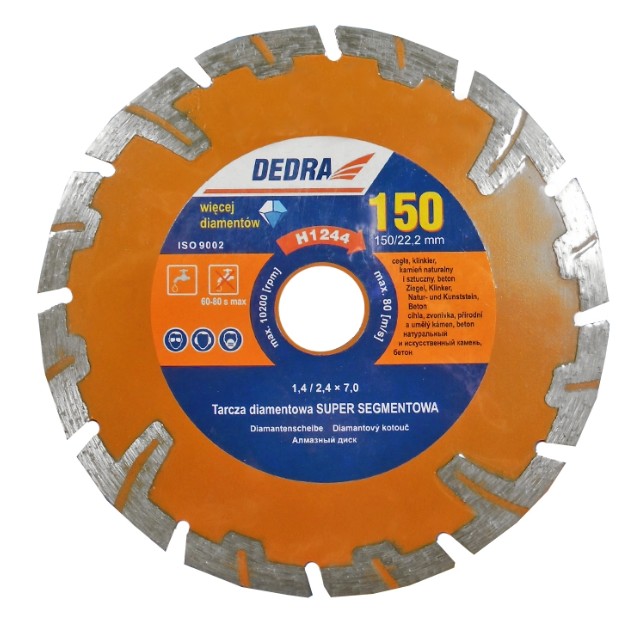 

Tarcza diamentowa segment 150mm Dedra