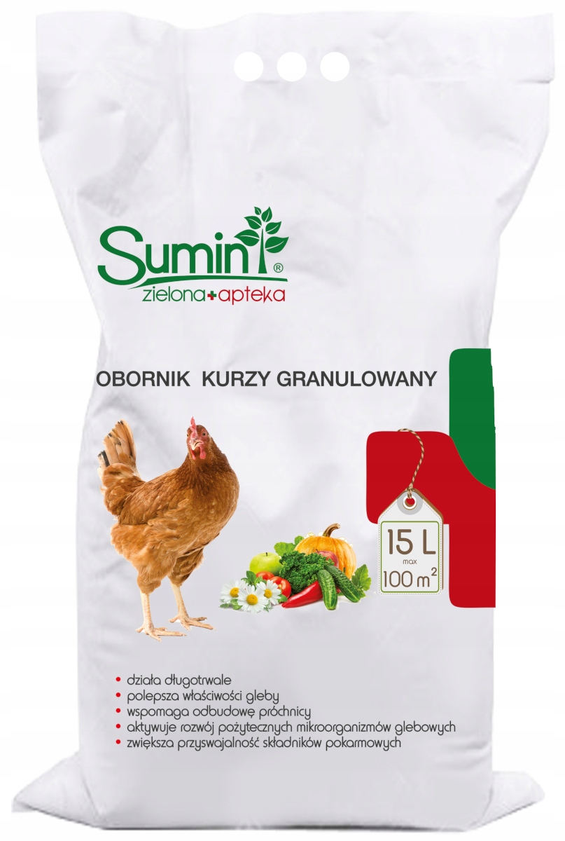 

Sumin Obornik kurzy nawóz naturalny granulat 15 l