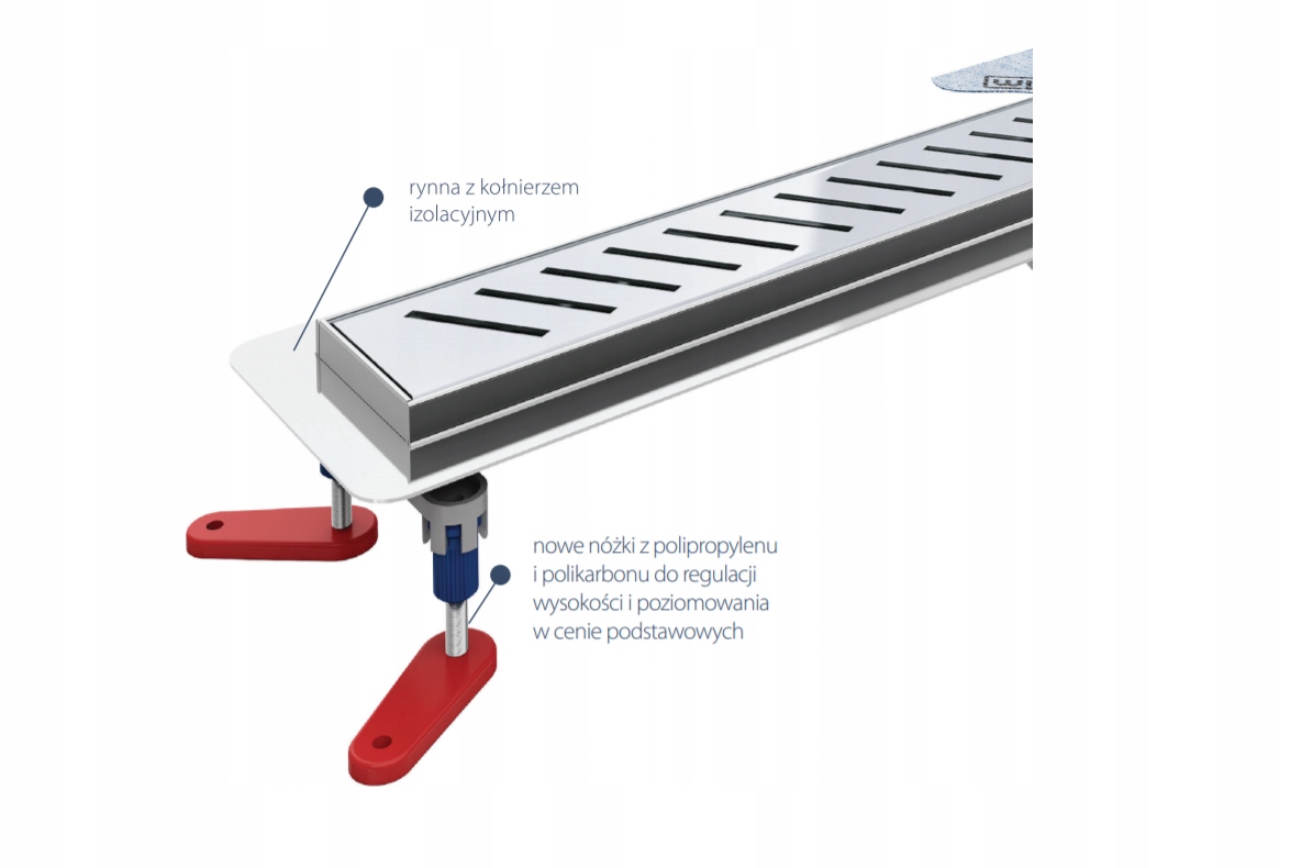 Wiper odpływ liniowy Ponente New Premium 100 cm Rodzaj liniowy