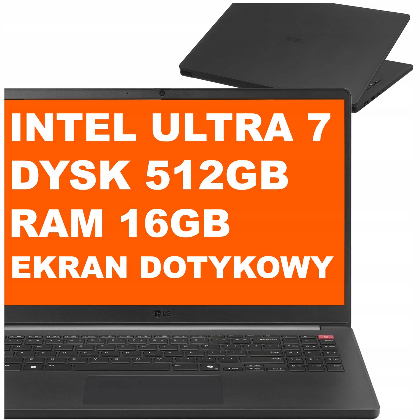 Notebook Lg Gram Book 15U55T-H Ultra 7 16GB 512GB Fhd Dotyk Win 11 Černý