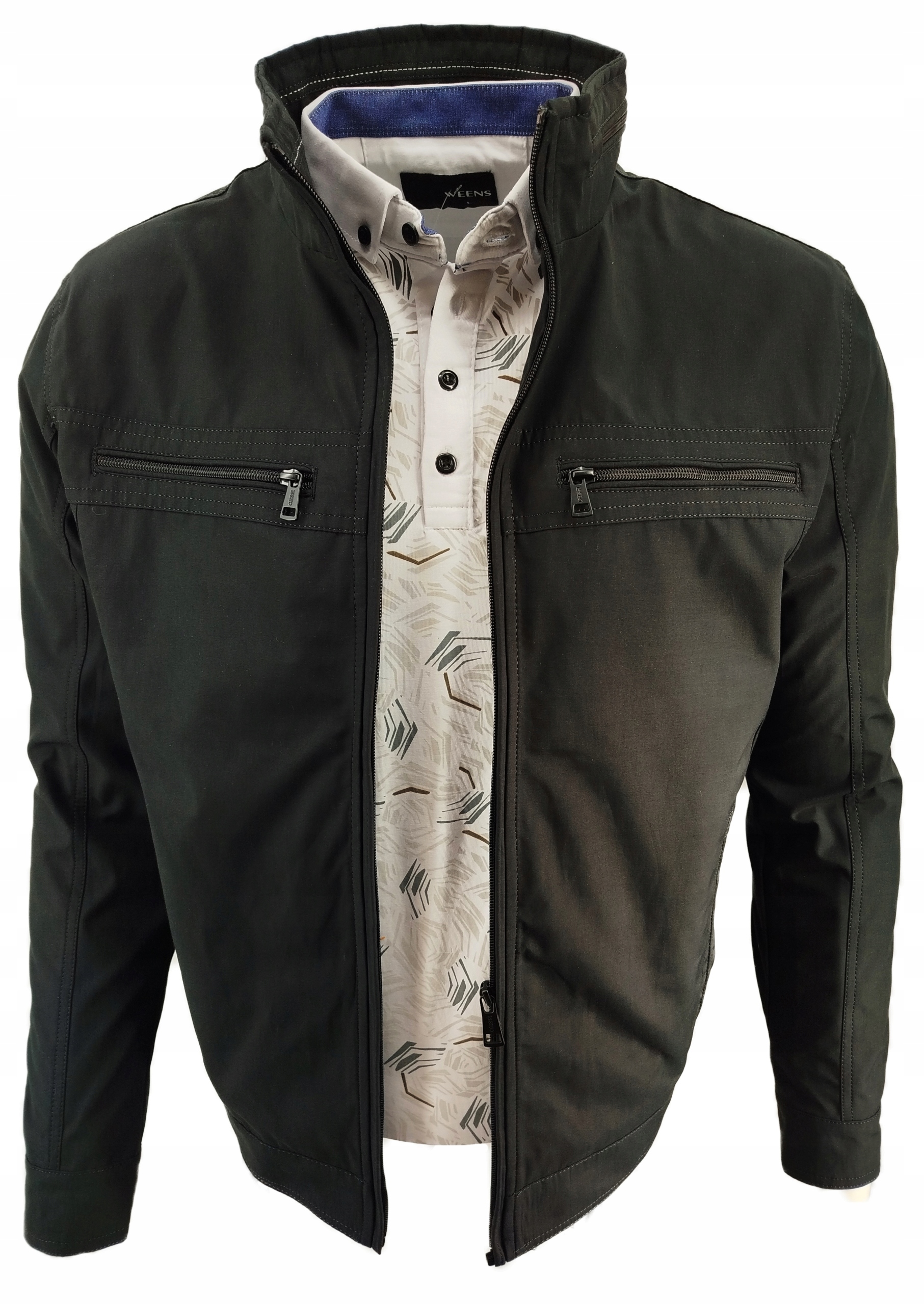 KURTKA MĘSKA PRZEJŚCIOWA GŁADKA CIEMNA PROSTA 2469 3XL XXXL Marka inna