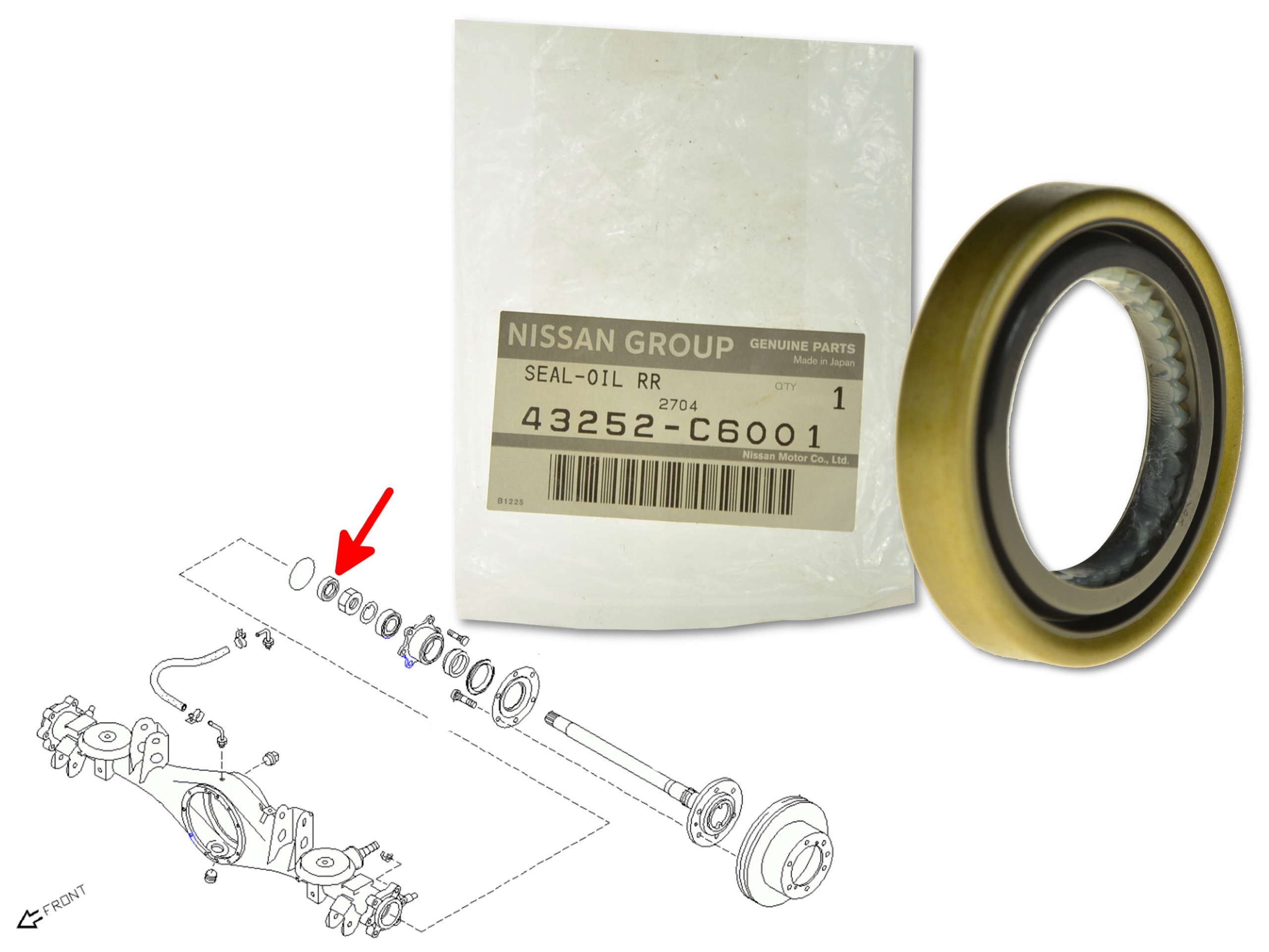 43252-C6001 - NISSAN PATROL 260 84-ГЕРМЕТИК ЗАДНЬОГО МОСТА