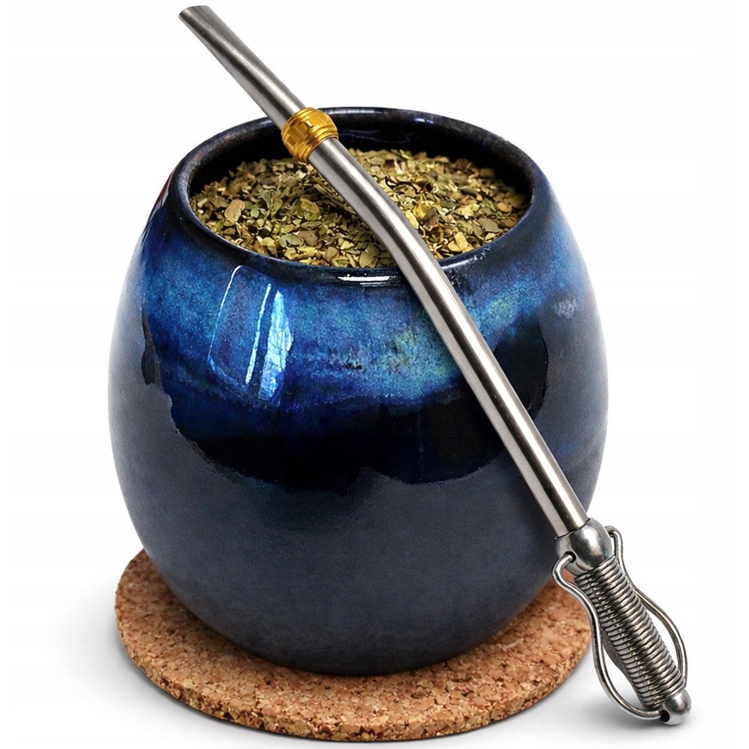 Ręcznie wykonany Kubek do Yerba Mate Matero Handmade Tykwa Bombilla 19cm
