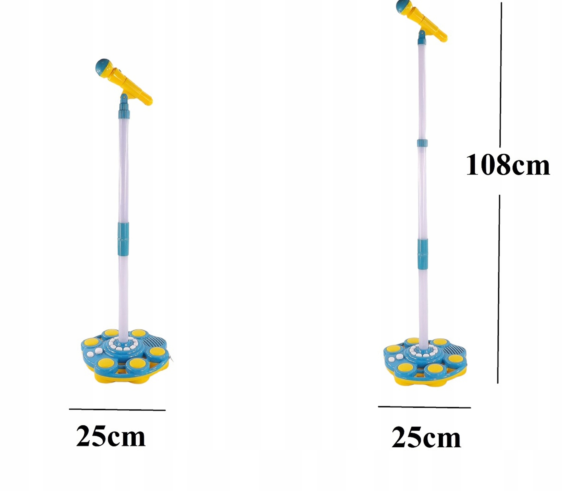 MIKROFON STOJĄCY DLA DZIECI ZE STATYWEM KARAOKE MP3 GŁOŚNIK Minimalny wiek dziecka 3