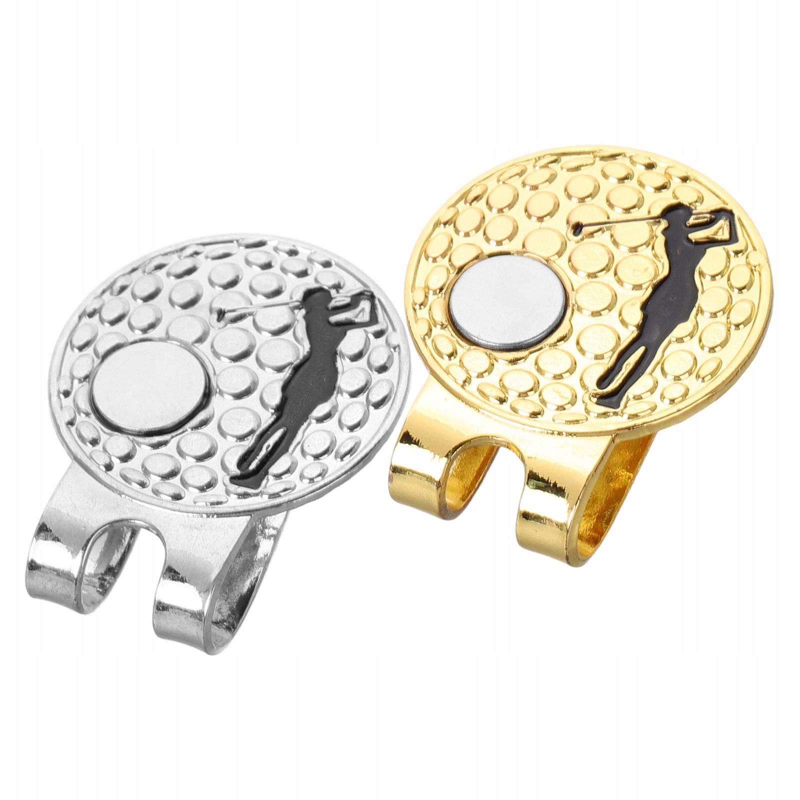 2SZT Praktyczne Metalowe Klipsy Golfowe Z Magnesem I Markerem