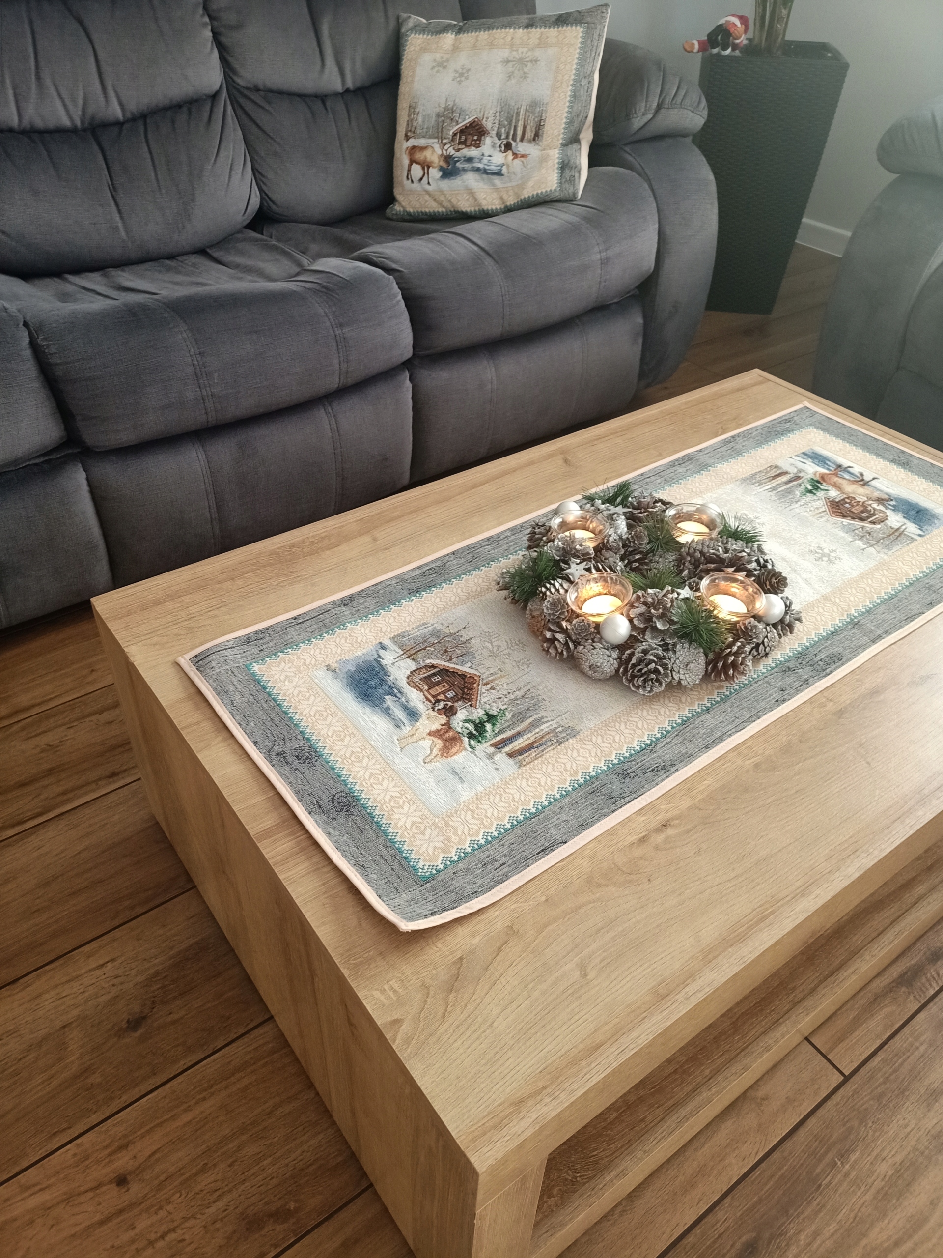 Běhoun s jelenem 40x100 cm V09