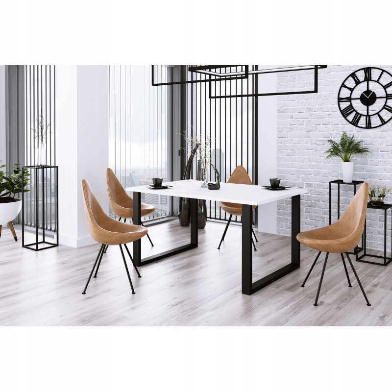 Stół loftowy do jadalni IMPERIAL 138 x 90 BIAŁY Marka inna