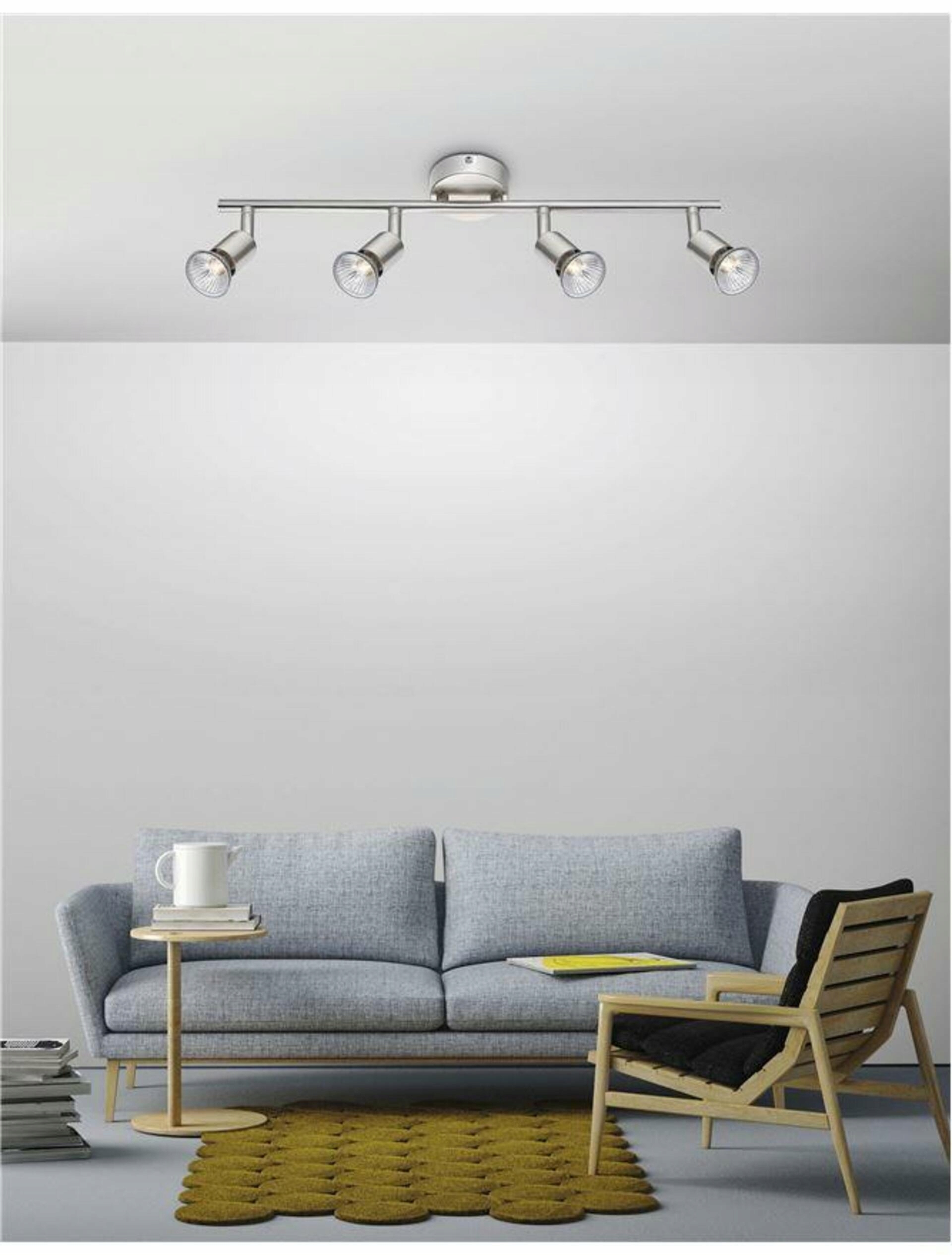 Nova Luce Moderní stropní lišta Base se čtyřmi nastavitelnými spoty 4 x 5