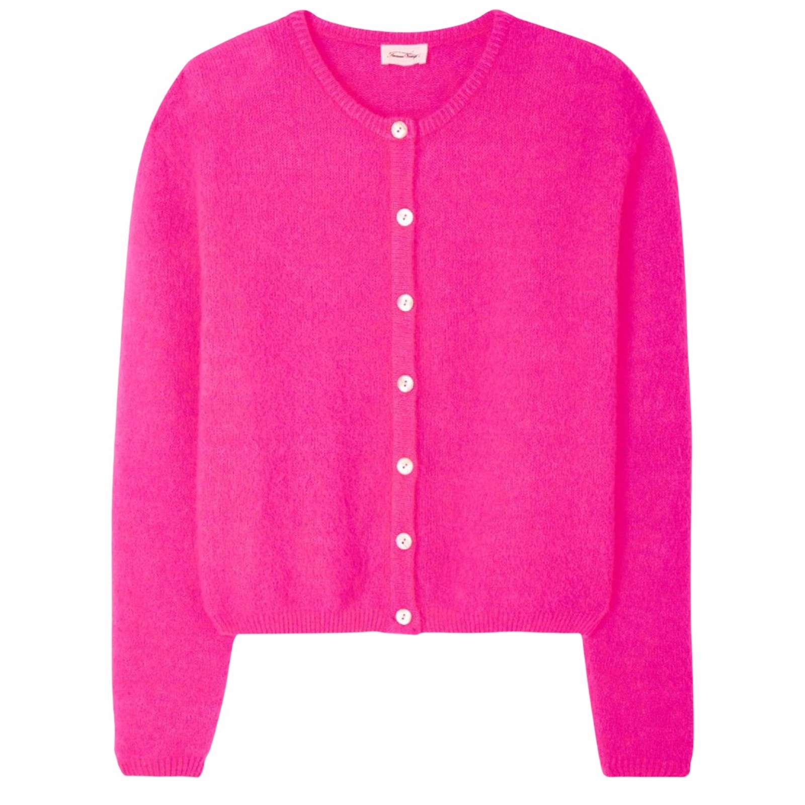 Dámský kardigan Vitow Neon Pink Melange S Růžový American Vintage