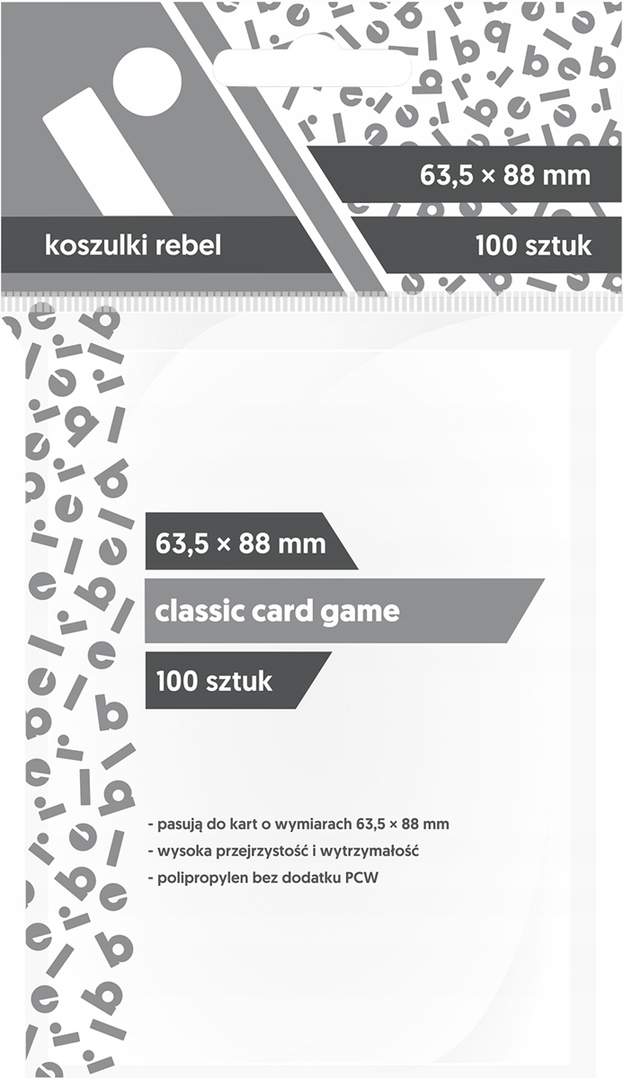 

Koszulki Rebel 63,5x88 Classic Card Game 100 Szt