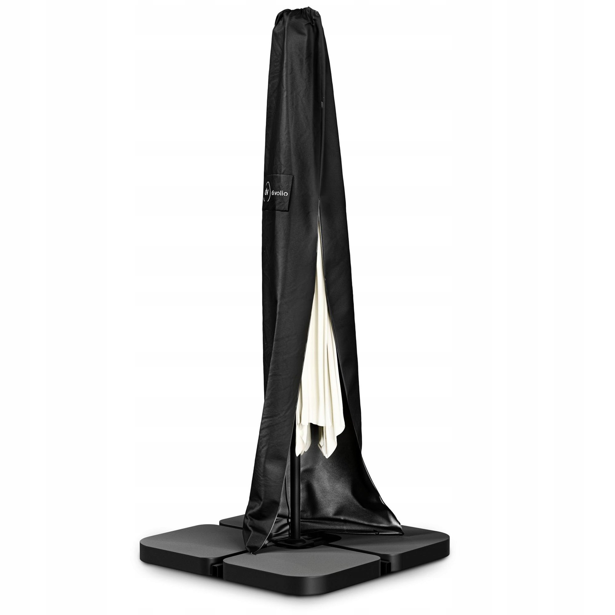 Pokrowiec ochronny z zamkiem i ściagaczem na duży parasol ogrodowy 47x226cm