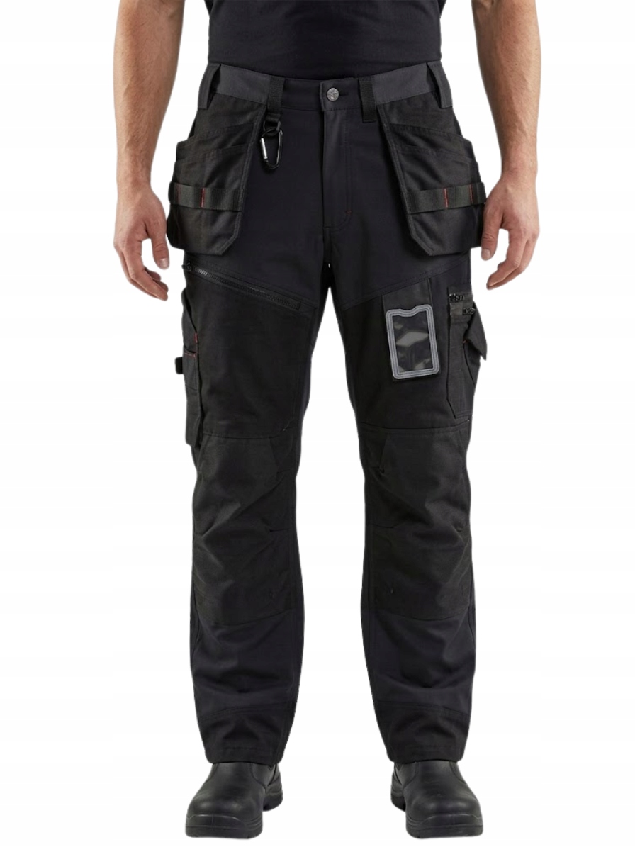 Blaklader 48 Spodnie Robocze Monterskie Stretch Cordura Czarne Premium