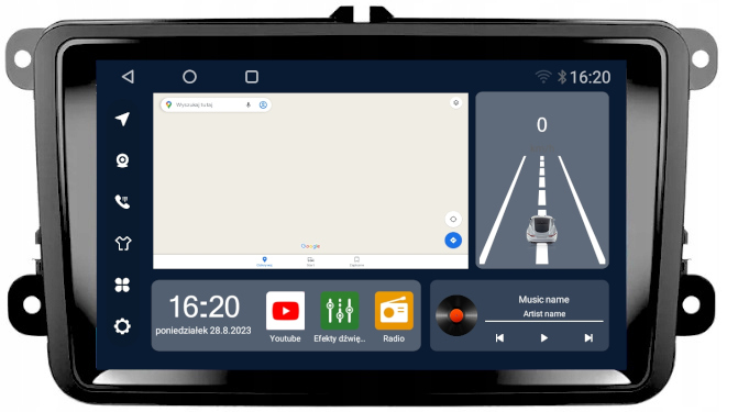 Rádio Android Vw Golf 5 6 Touran Gps Bt Wifi Usb 8/256GB Modem Sim