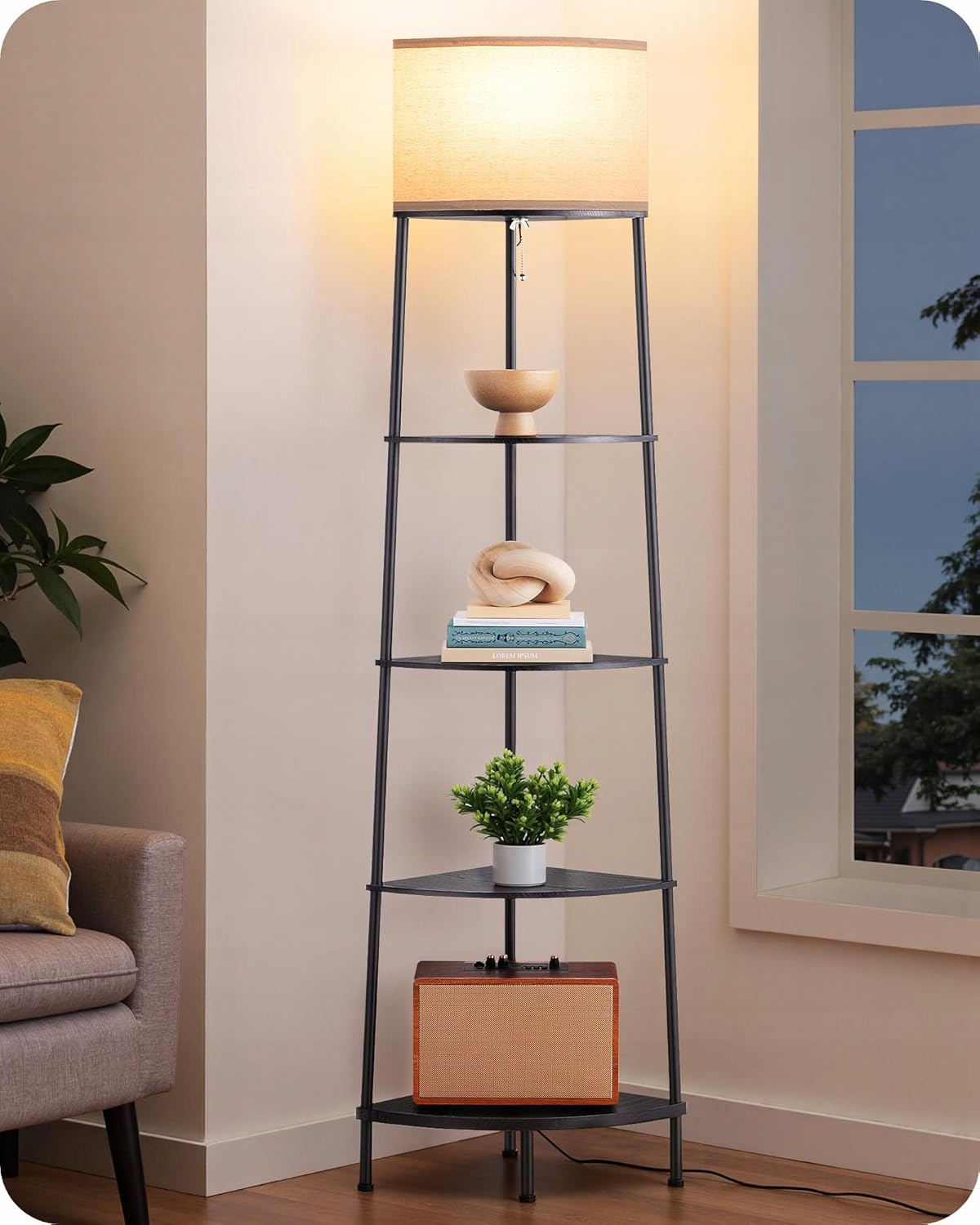 Led Podlahová Lampa Edishine DHLFL06H Stojaca Obývacia Izba Moderná Spálňa