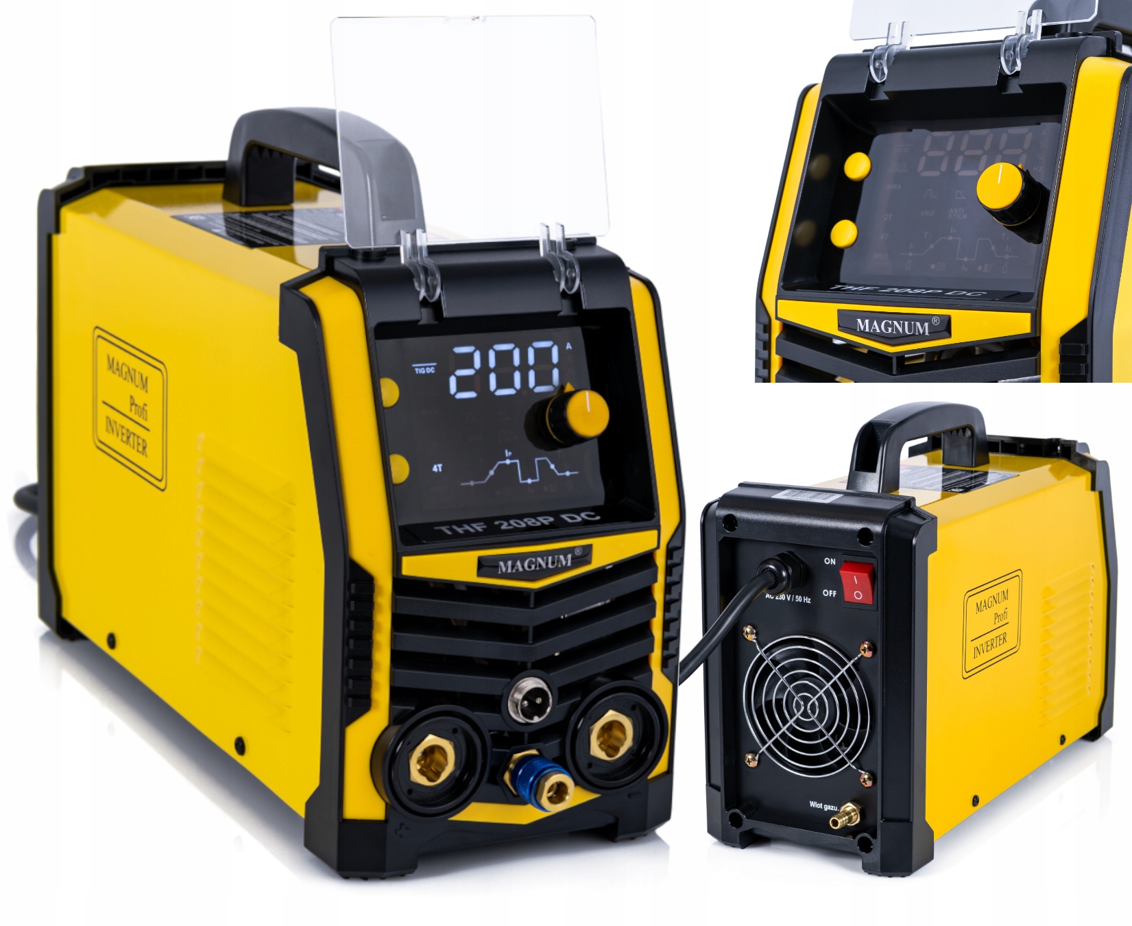 Tig svářečka Magnum Thf 208P DC Hf 2T/4T 200A 230V Mma Puls Invertorová