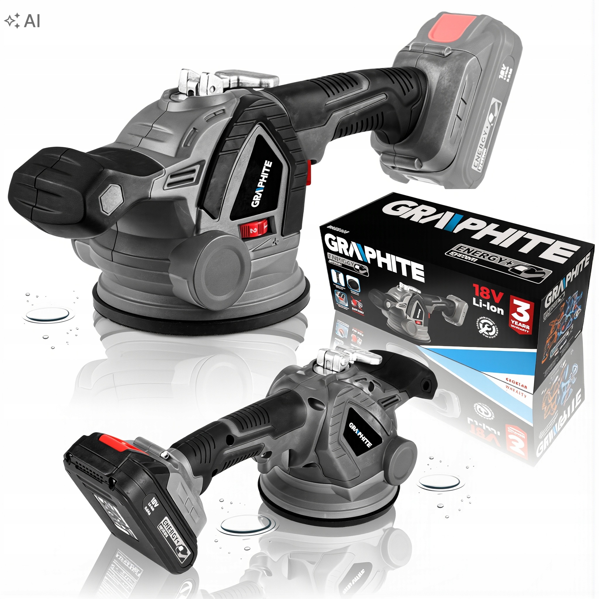 Přísavka na dlaždice 18V Energy+ Graphite 58GE148 Solo Průměr 130 MM