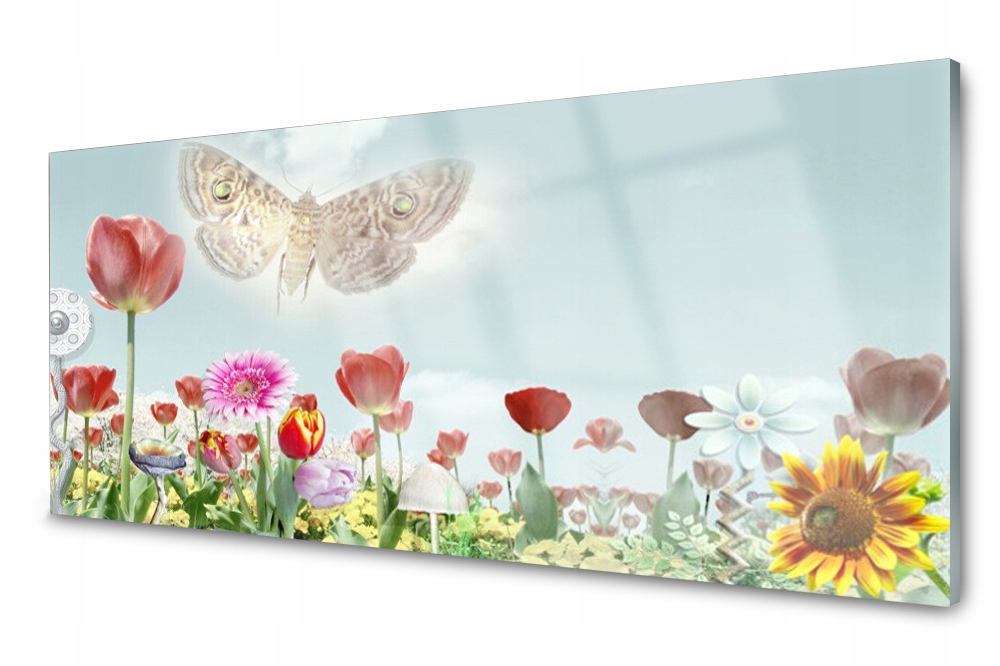 

Panel szklany do kuchni Kwiaty Roślina 125x50