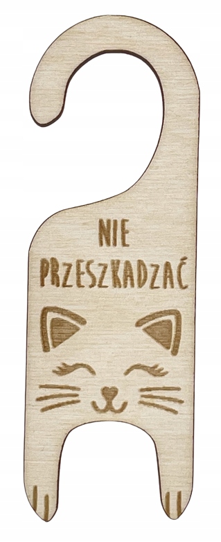 

Zawieszka na klamkę drzwi z Kotem Nie przeszkadzać